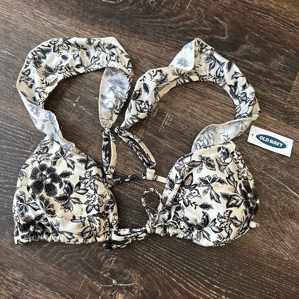 Floral old navy bikini top